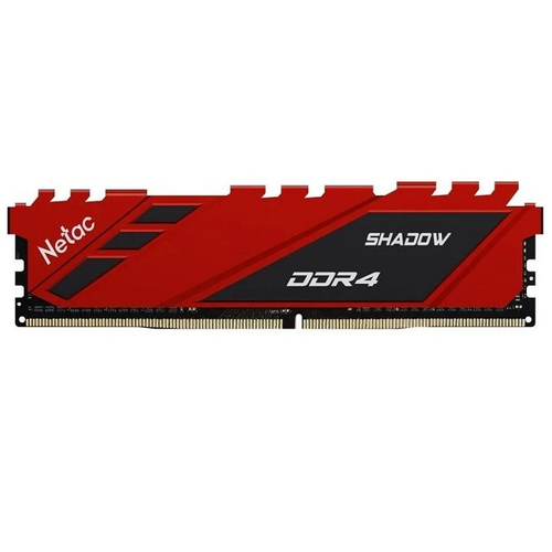 Модуль памяти DIMM DDR4 16Gb, 2666Mhz, Netac Shadow Red (NTSDD4P26SP-16R)