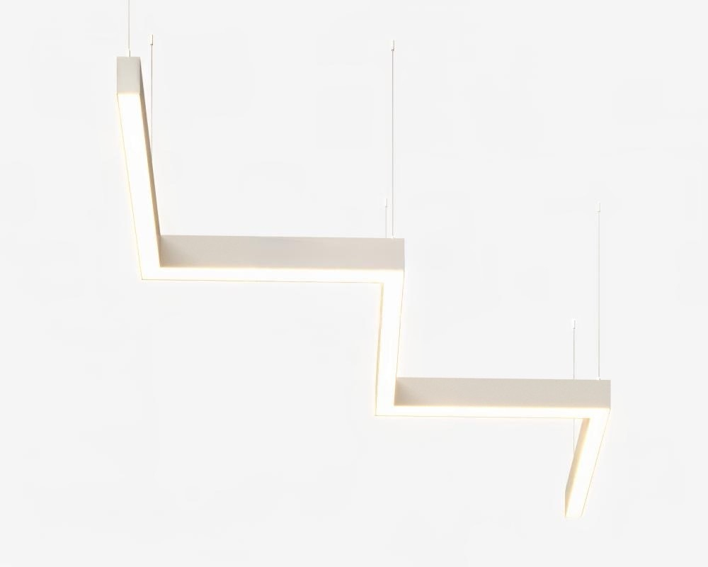 Подвесной LED светильник "ЗигЗаг" LP85-STEPS-L90-5S890 (сегмент 890 мм) 115Вт 5000К 10580Лм белый 3098х665х80мм DIOLUM
