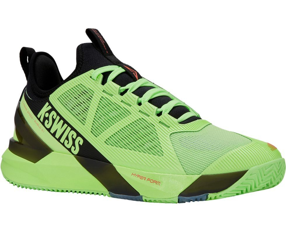 Мужские кроссовки теннисные K-Swiss K-Frame Speed Rublo Clay - soft neon green/black/neon lava