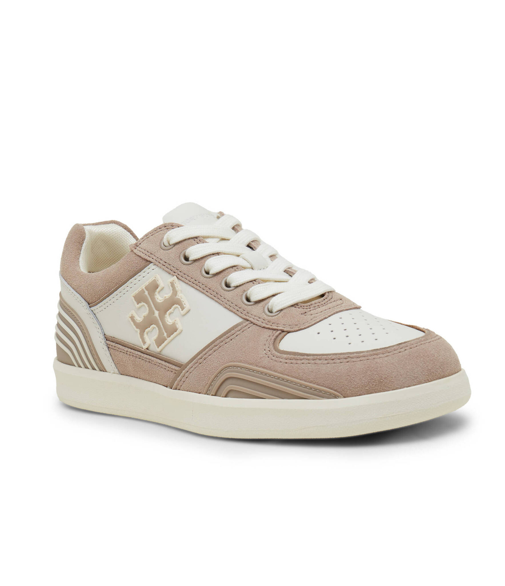 Кожаные кроссовки clover court TORY BURCH - белый(155626)