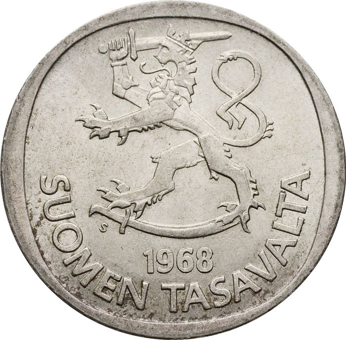 1 марка 1968 Финляндия