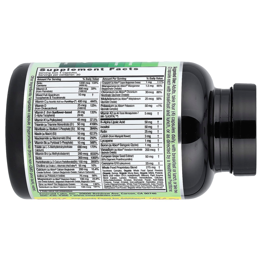 Emerald Laboratories, CoEnzymated Complete Clinical + Multi, 120 растительных капсул