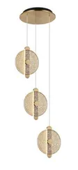 Светильник подвесной светодиодный NewRgy 7065RMD-3BS/CE BRASS+BLACK, 30 Вт, чёрный и латунный