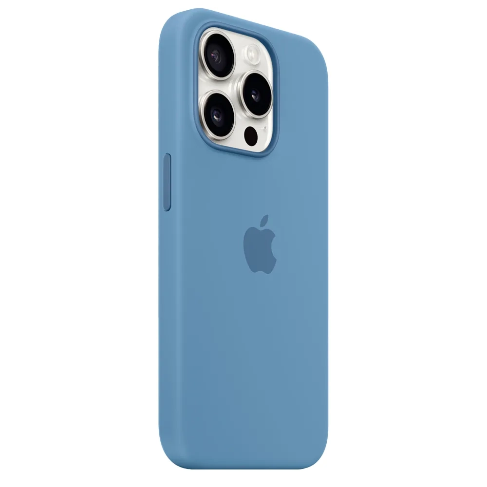Силиконовый чехол с поддержкой MagSafe Apple Silicone Case для iPhone 15 Pro Max, Winter Blue (Зимняя синева)