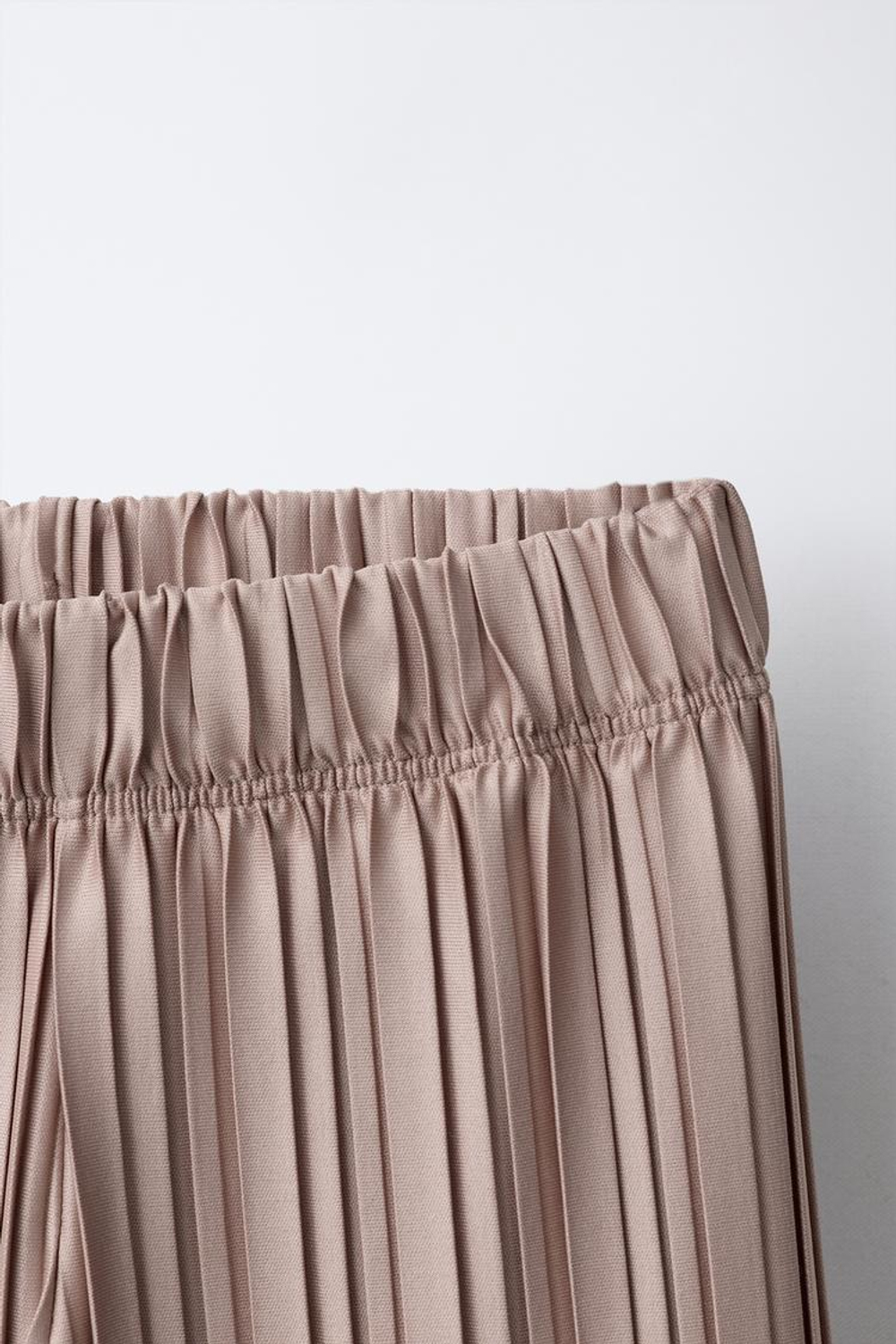 ZARA ПЛИССИРОВАННЫЕ БРЮКИ WIDE LEG, СЕРО-КОРИЧНЕВЫЙ