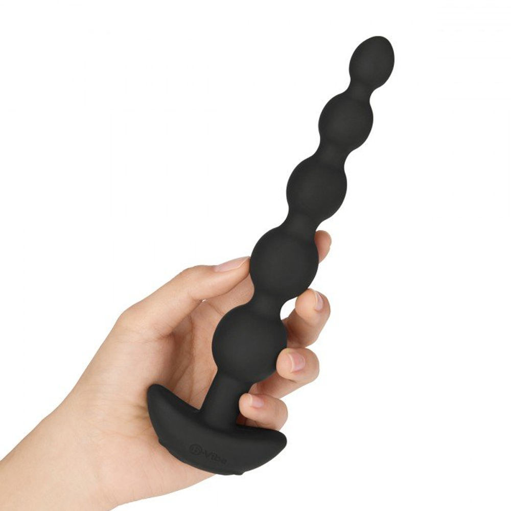 Анальные премиум-бусы с 3 моторами B-Vibe Cinco Anal Beads BLACK