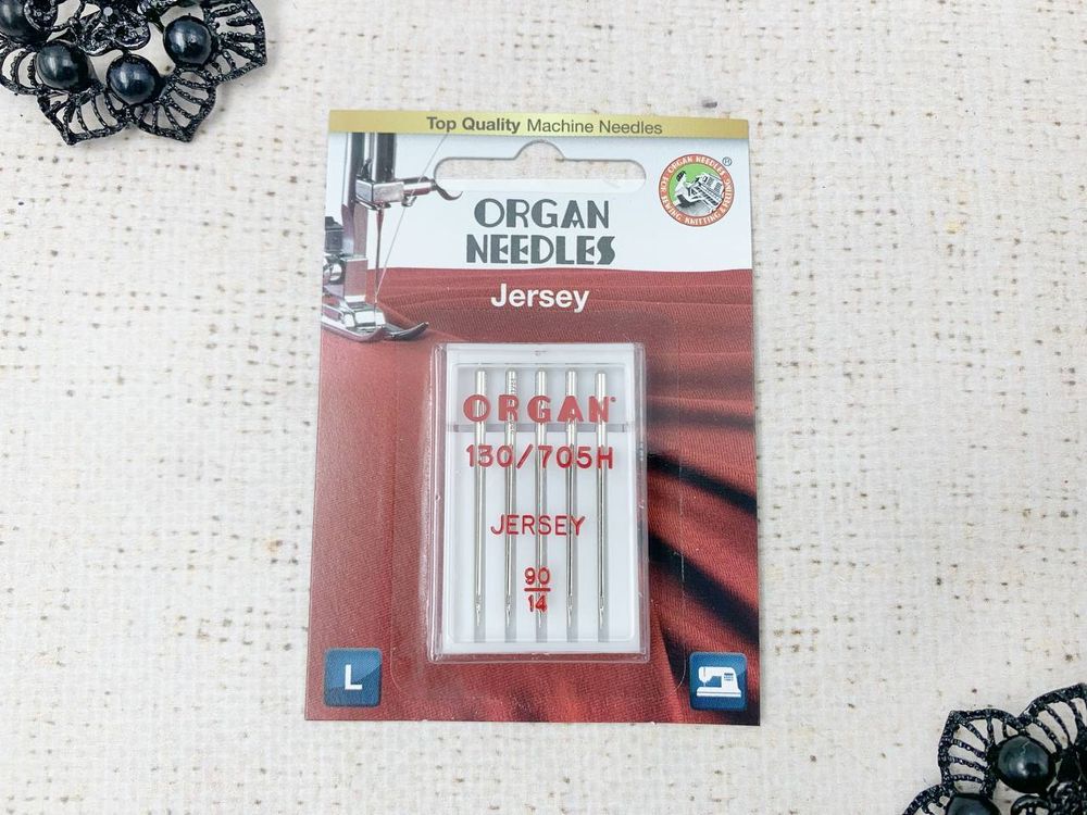 Иглы для бытовых машин ORGAN, джерси №90, 5 игл
