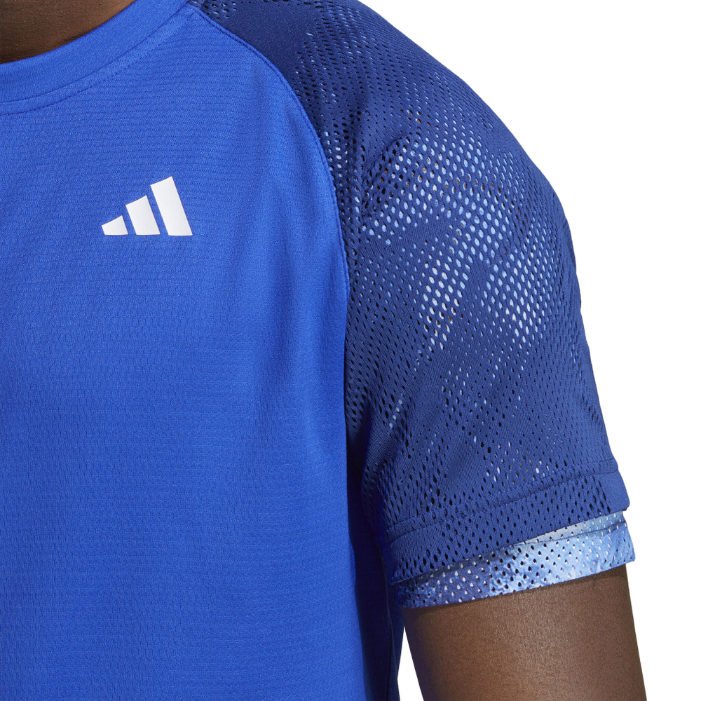 Мужское теннисное поло adidas Melbourne Ergo HEAT.RDY Raglan T-Shirt Men - Blue