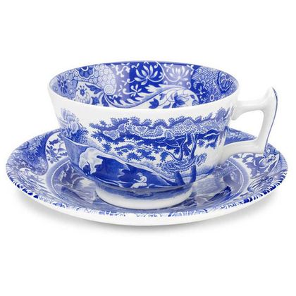 Набор чашек чайных с блюдцами Spode Голубая Италия 200 мл, 4 шт