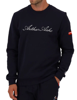 Мужская теннисная кофта Le Coq Heritage Crew Sweat No.1 FW22 - sky captain