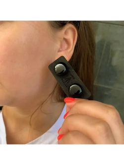 Серьги гвоздики бижутерные круглые