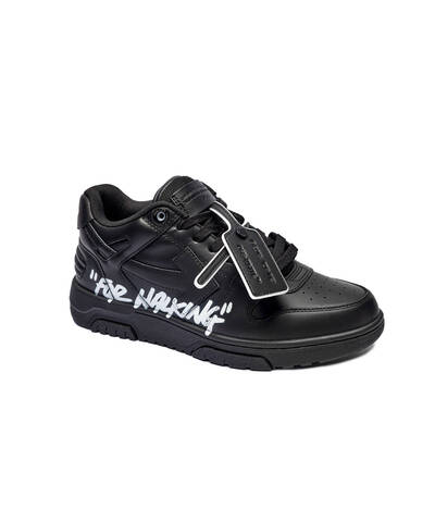 Кожаные кроссовки out of office OFF-WHITE - черный(OMIA189C 99LEA012)