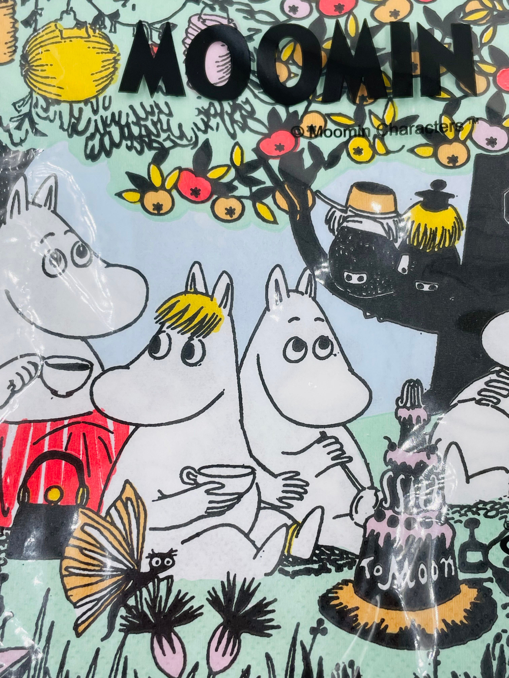Салфетки бумажные Moomin, Муми-вечеринка, зеленого цвета 33х33 см, 20 салфеток (из Финляндии)