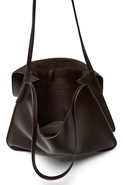 Massimo Dutti Маленькая сумка из кожи наппа - Limited Edition, шоколадно-коричневый
