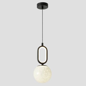 Подвесной светильник LED 10W 4000К CATKIN SP1.2 чёрный/белый кракелюр Crystal Lux