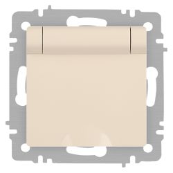 Розетка Intro Accent 6-203-02 2P+E Schuko с крышкой 16А-250В IP20 СУ AL/CU слоновая кость | Intro