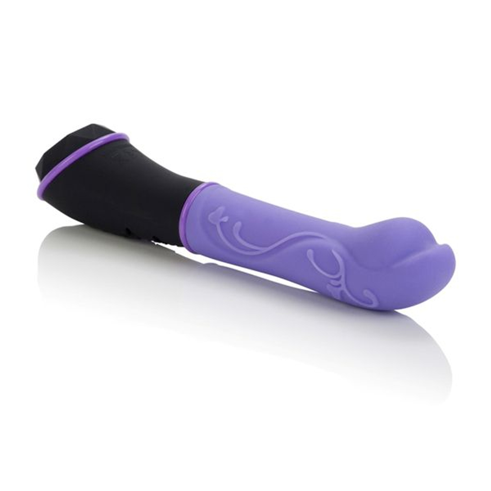 Фиолетовый вибромассажер из силикона TANTRIC AURA MASSAGER - 15 см. (Цвет: фиолетовый)
