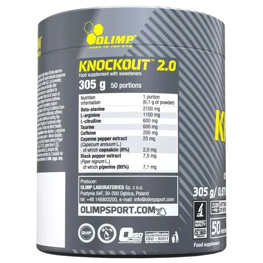 Предтрен Olimp Knockout 2.0 305 г жвачка