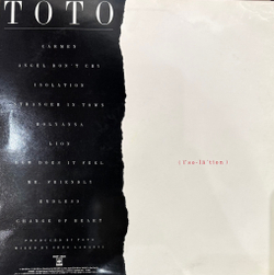 Виниловая пластинка Toto ‎– Isolation LP