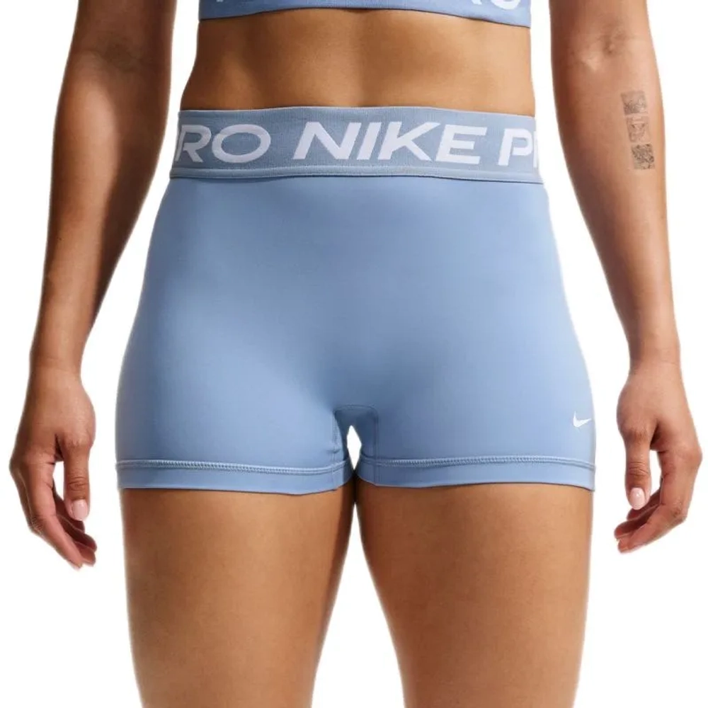 Женские теннисные шорты Nike Pro Dri-Fit 365 Mid-Rise 3in - work blue/white