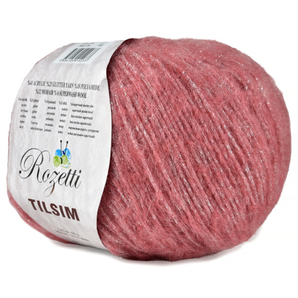 Пряжа TILSIM цв. 362-29 50гр, 192,5 м, 6% супер вош шерсть мериноса, 12% Мохер 23% Глитер, 18% Полиамид, 41% Акрил