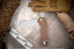 Нож Vosteed Gator сталь 14C28N Stonewash рукоять Brown Micarta