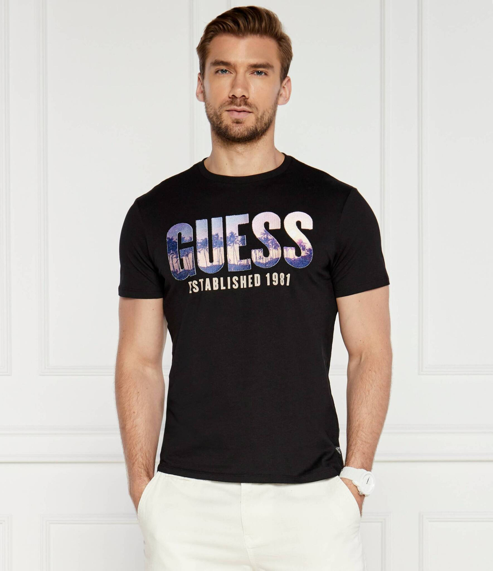 Футболка CITY OF PALMS GUESS - черный(M4YI83 K9RM1)