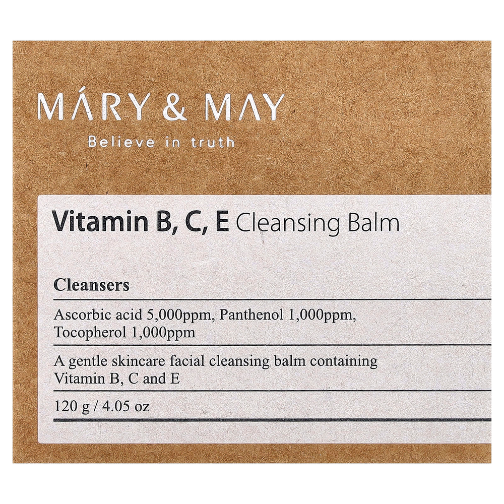 Mary & May, Очищающий бальзам с витаминами B, C, E, 120 г (4,05 унции)