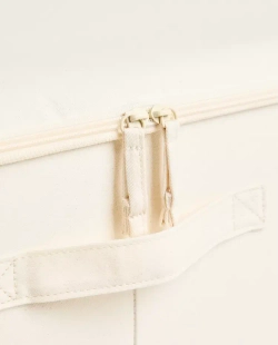 ZARA HOME СКЛАДНАЯ КОРОБКА ДЛЯ ХРАНЕНИЯ С КРЫШКОЙ, СВЕТЛО-БЕЖЕВЫЙ