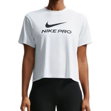 Женская теннисная футболка Nike Pro Loose - white/black