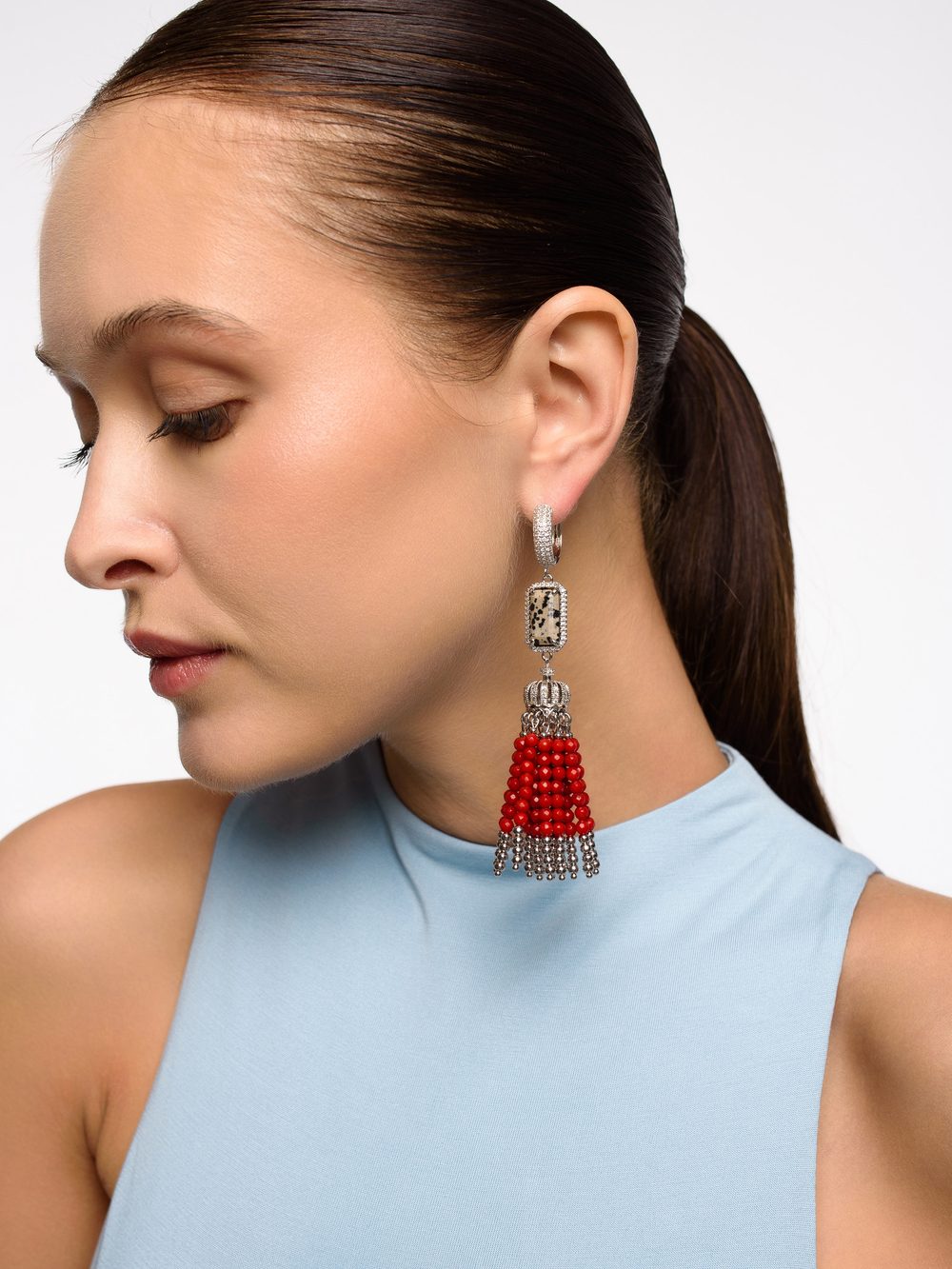 Серьги из коралла