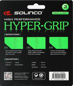 Теннисные намотки Solinco Hyper Grip (3P)