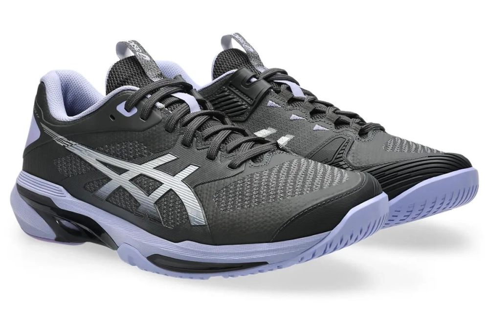 Мужские кроссовки теннисные Asics Solution Speed FF 4 Night Energy - graphite grey/pure silver