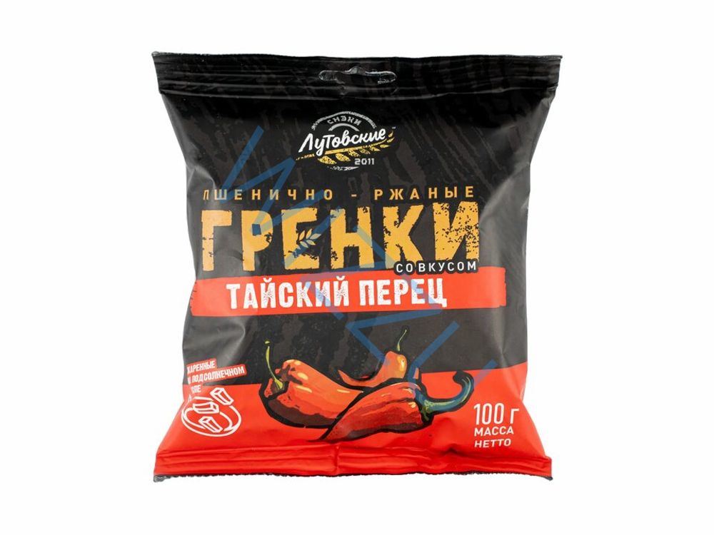 Гренки пшен-рж. тайский перец (лоток) 80г (Снекмания)