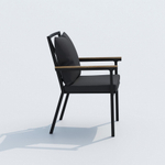 Обеденная группа Ideal Patio  КАНА ФЕСТА плюс каркас карбон, стол стекло 180, ткань антрацит