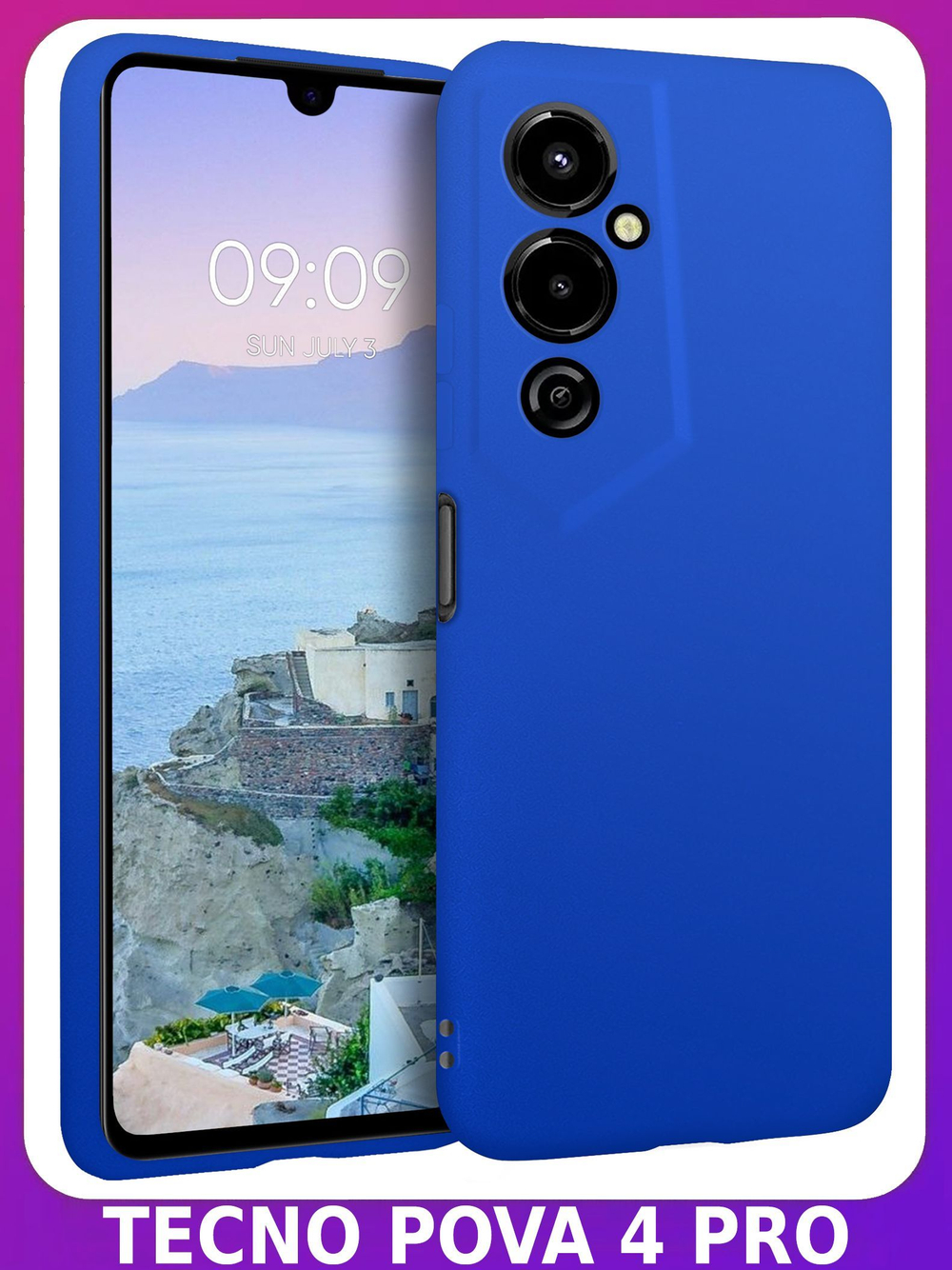 Мягкий Soft Touch чехол из силикона для TECNO POVA 4 PRO с бархатной подкладкой