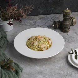 Тарелка глубокая 250 мл d 24 см h5 см для пасты белая фарфор P.L. Proff Cuisine [3]