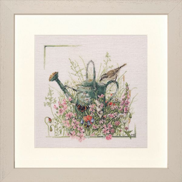 Набор для вышивания нитками Lanarte, Watering Can, 36х36 см