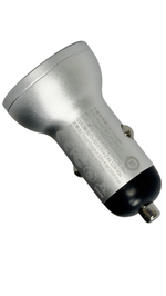 Автомобильное заряд. устр. Baseus Digital Display 2USB 4.8A 24W (CCBX-0S) серебристое