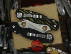 Нож Spyderco ParaMilitary 2 Salt DROP - расцветка пчела, клинок дроп поинт