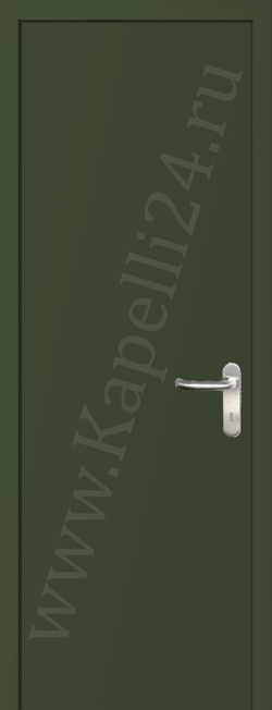 Дверь влагостойкая пластиковая KAPELLI multicolor ДГ RAL 6003 Оливково-зеленый + коробка