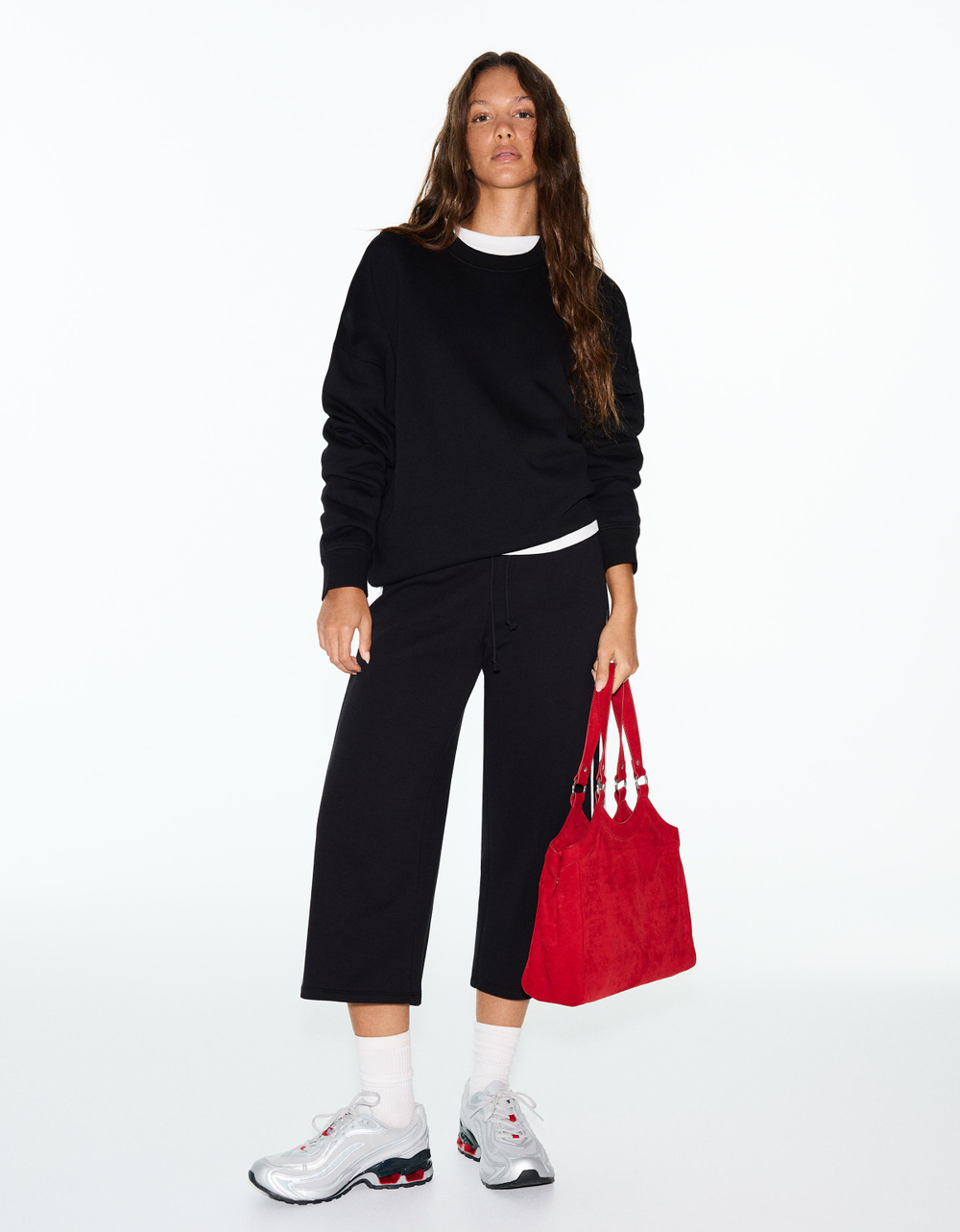 Женский свитшот с круглым вырезом - BERSHKA