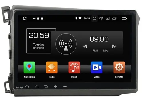 Магнитола для Honda Civic 9 2012 седан - Kuberg KD-1056-P6, монитор 10" на Android 10
