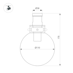 Светильник ART-APRIORI-ZORB-С-R110-5W Warm3000 (TN, 85 deg, 48V) (Arlight, IP20 Металл, 3 года) 049231
