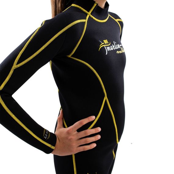 Гидрокостюм детский Marlin Malibu Junior 2,5 мм черно-желтый