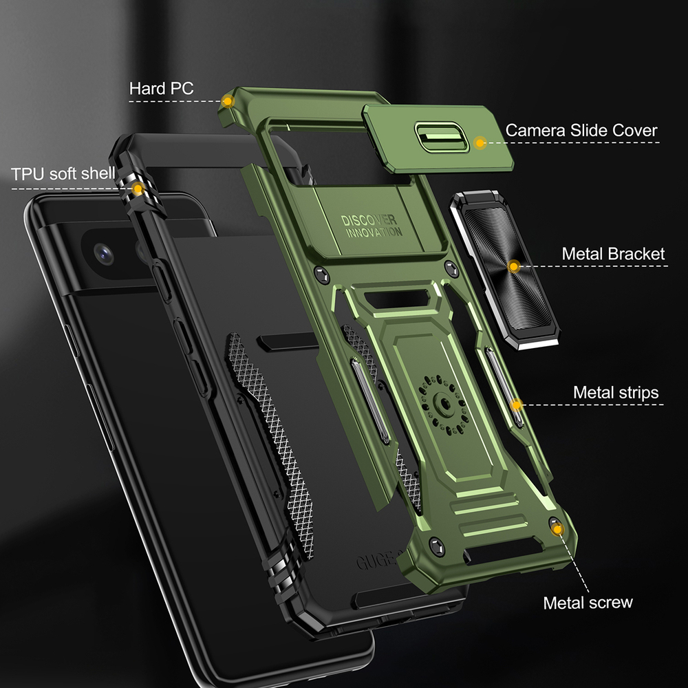 Чехол Safe Case с кольцом и защитой камеры для Google Pixel 7a
