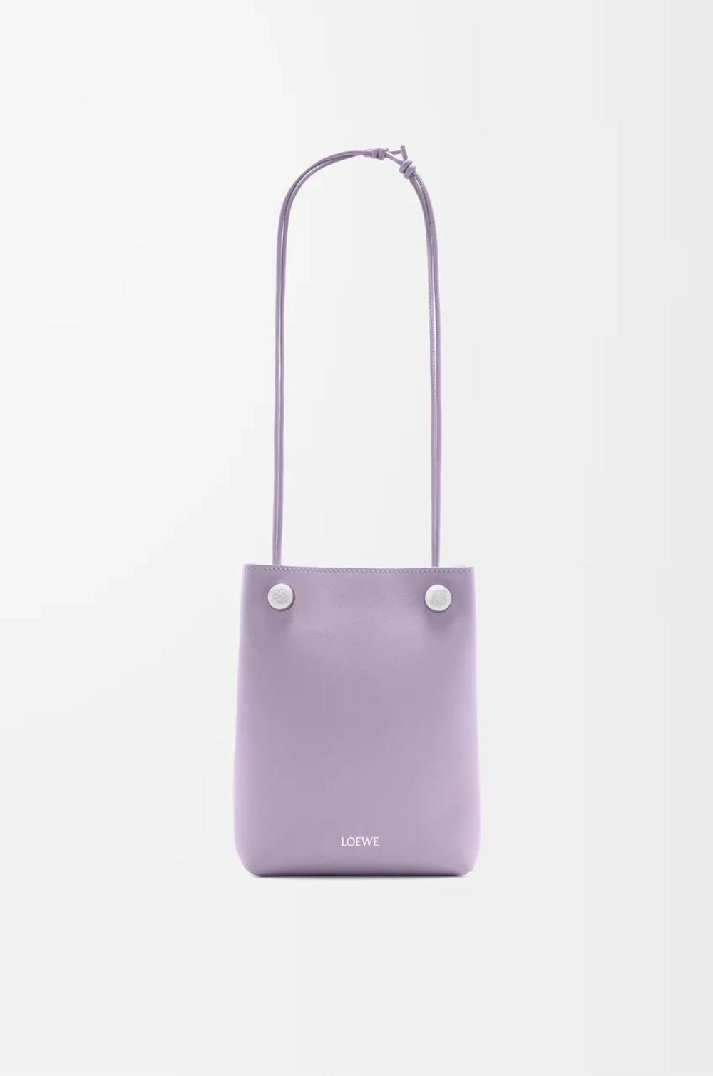Loewe Сумка-мешок Pebble из гладкой телячьей кожи, сиреневый