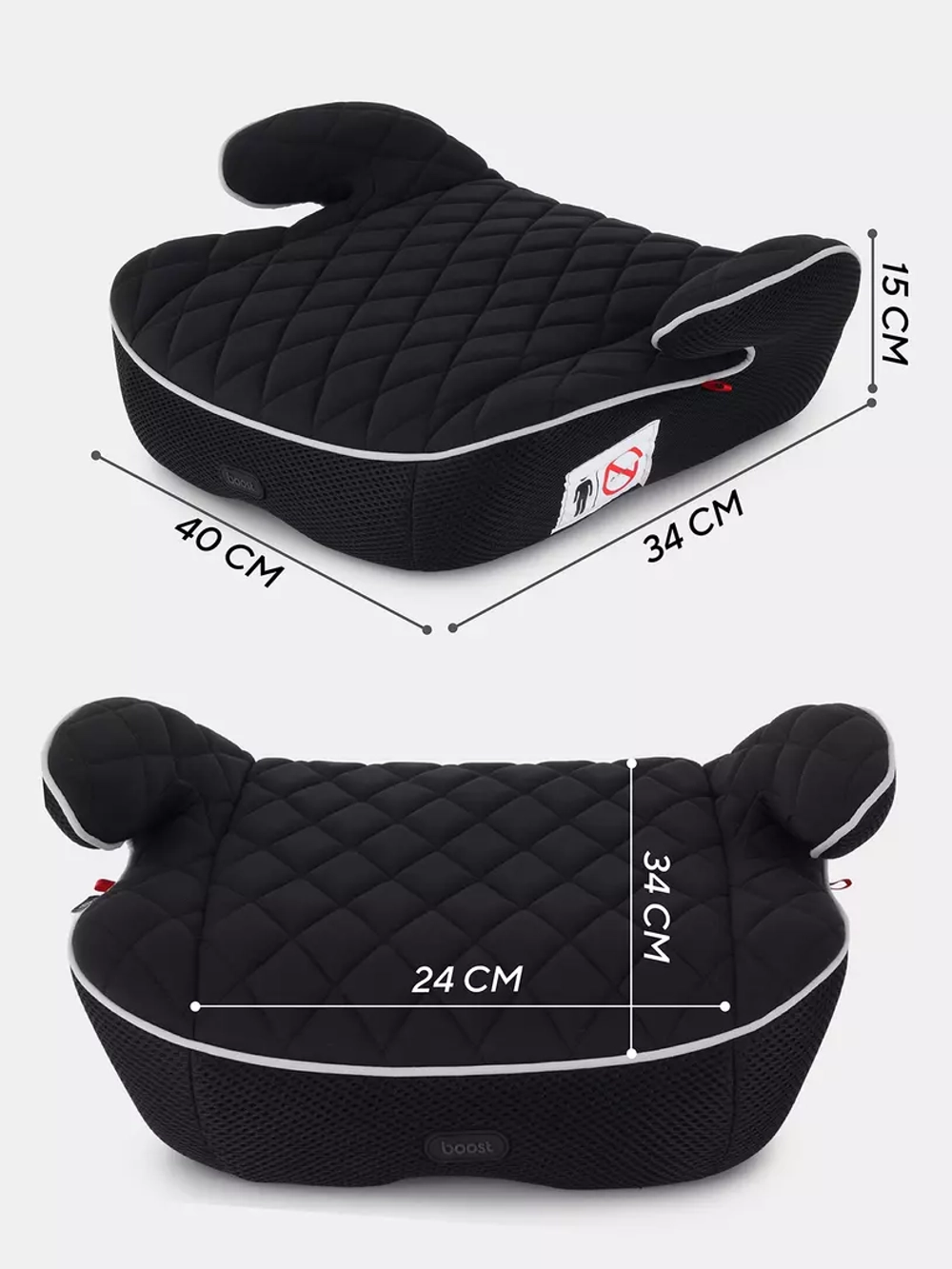 Автокресло MOWBaby BOOST 1034 (Black) группа 3 (22-36кг)