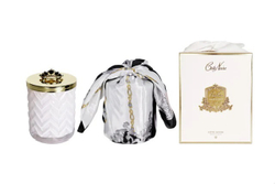 nan HERRINGBONE WHITE Свеча большая Cote Noire Белый