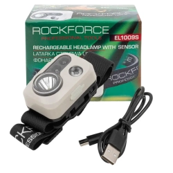 Фонарь светодиодный аккумуляторный (1200мАч, 300Лм, 5W LED) RockFORCE RF-EL1009S